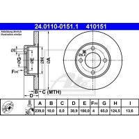 Kočioni disk ATE 24.0110-0151.1