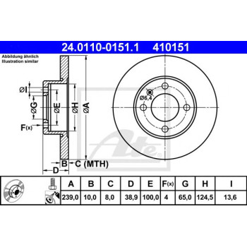 Kočioni disk ATE 24.0110-0151.1