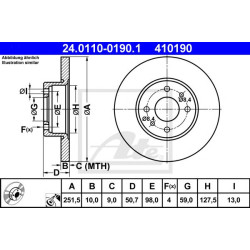 Kočioni disk ATE 24.0110-0190.1
