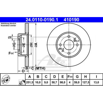 Kočioni disk ATE 24.0110-0190.1