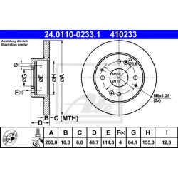 Kočioni disk ATE 24.0110-0233.1