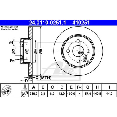 Kočioni disk ATE 24.0110-0251.1