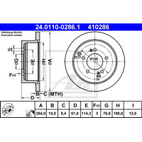 Kočioni disk ATE 24.0110-0286.1