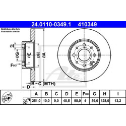 Kočioni disk ATE 24.0110-0349.1