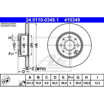 Kočioni disk ATE 24.0110-0349.1