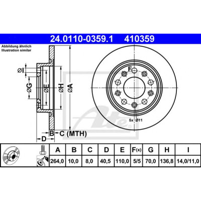 Kočioni disk ATE 24.0110-0359.1