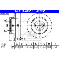 Kočioni disk ATE 24.0112-0195.1