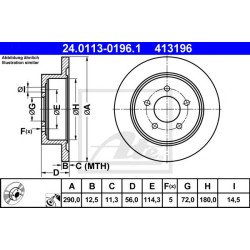 Kočioni disk ATE 24.0113-0196.1