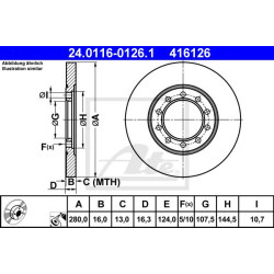 Kočioni disk ATE 24.0116-0126.1