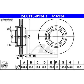 Kočioni disk ATE 24.0116-0134.1