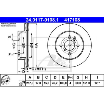 Kočioni disk ATE 24.0117-0108.1