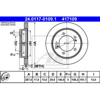 Kočioni disk ATE 24.0117-0109.1