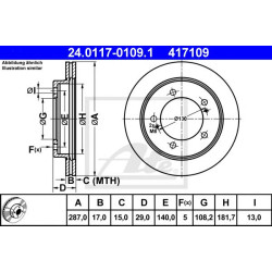 Kočioni disk ATE 24.0117-0109.1