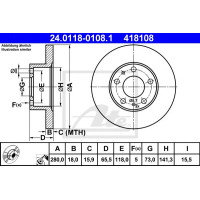 Kočioni disk ATE 24.0118-0108.1