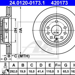Kočioni disk ATE 24.0120-0173.1