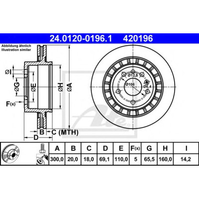Kočioni disk ATE 24.0120-0196.1