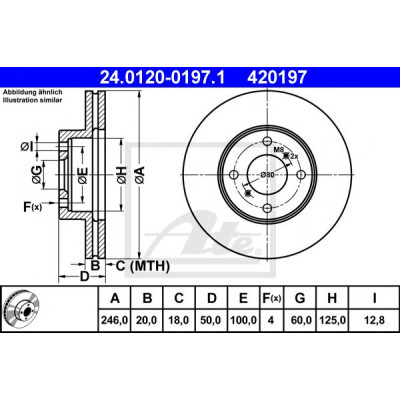 Kočioni disk ATE 24.0120-0197.1