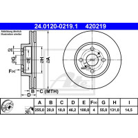 Kočioni disk ATE 24.0120-0219.1
