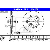 Kočioni disk ATE 24.0124-0139.1