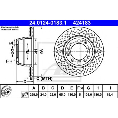 Kočioni disk ATE 24.0124-0183.1
