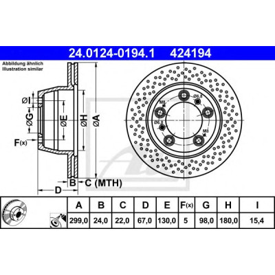 Kočioni disk ATE 24.0124-0194.1