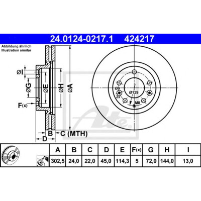 Kočioni disk ATE 24.0124-0217.1