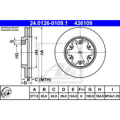 Kočioni disk ATE 24.0126-0109.1