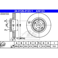 Kočioni disk ATE 24.0126-0123.1