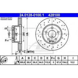 Kočioni disk ATE 24.0128-0100.1