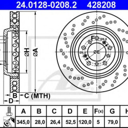 Kočioni disk dvodjelni ATE 24.0128-0208.2
