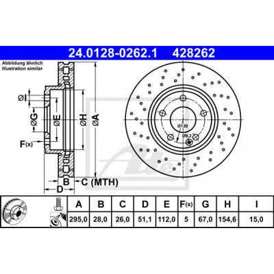 Kočioni disk ATE 24.0128-0262.1