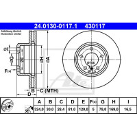 Kočioni disk ATE 24.0130-0117.1