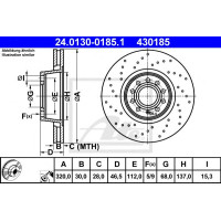 Kočioni disk ATE 24.0130-0185.1