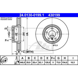 Kočioni disk ATE 24.0130-0199.1
