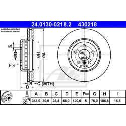 Kočioni disk dvodjelni ATE 24.0130-0218.2