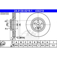 Kočioni disk ATE 24.0130-0219.1
