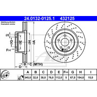 Kočioni disk ATE 24.0132-0125.1