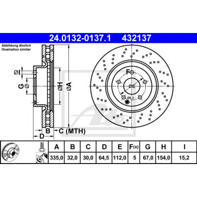 Kočioni disk ATE 24.0132-0137.1