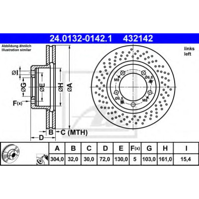 Kočioni disk ATE 24.0132-0142.1