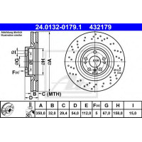 Kočioni disk ATE 24.0132-0179.1