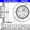 Kočioni disk ATE 24.0320-0204.1