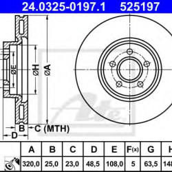 Kočioni disk ATE 24.0325-0197.1