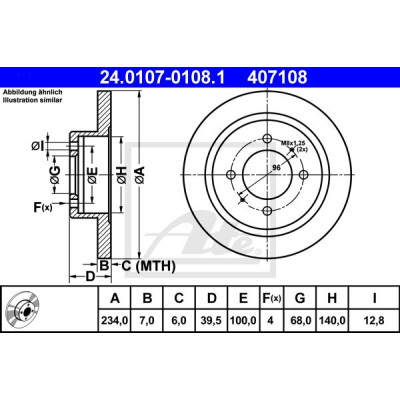 Kočioni disk ATE 24.0107-0108.1