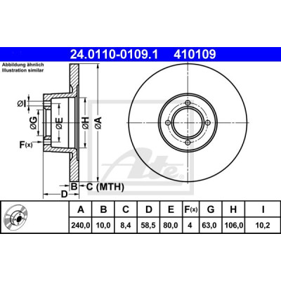 Kočioni disk ATE 24.0110-0109.1