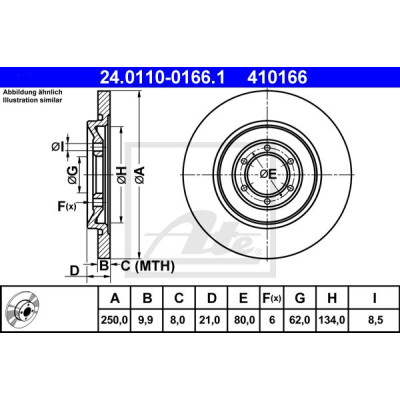 Kočioni disk ATE 24.0110-0166.1
