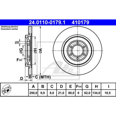 Kočioni disk ATE 24.0110-0179.1