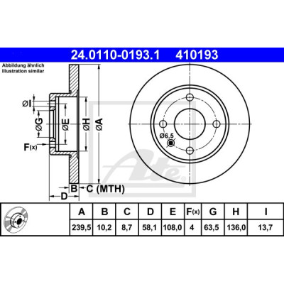 Kočioni disk ATE 24.0110-0193.1