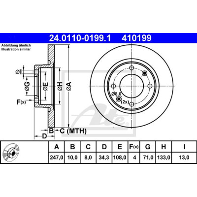 Kočioni disk ATE 24.0110-0199.1