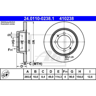 Kočioni disk ATE 24.0110-0238.1