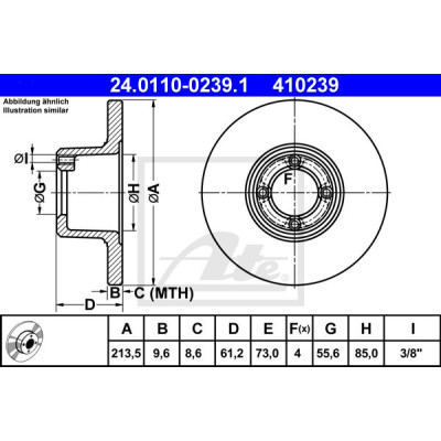 Kočioni disk ATE 24.0110-0239.1
